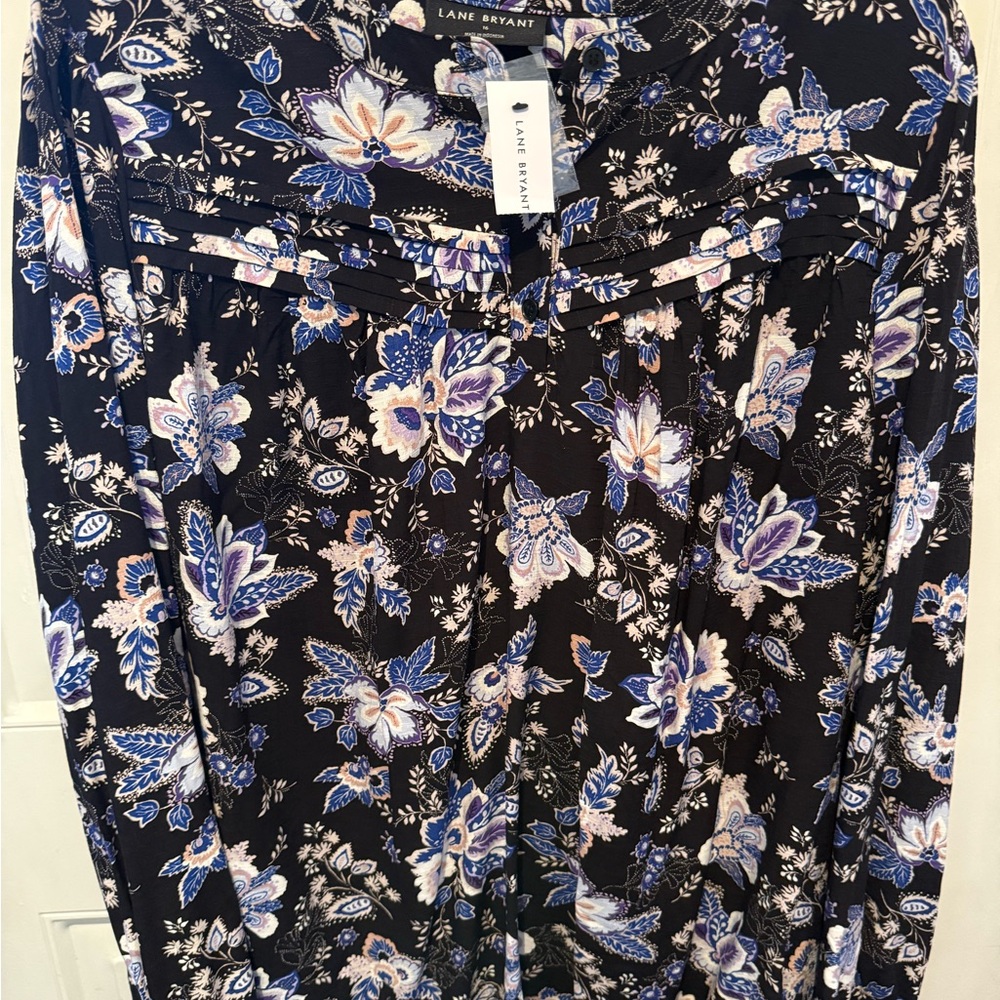 Lane Bryant Floral Paisley Blouse